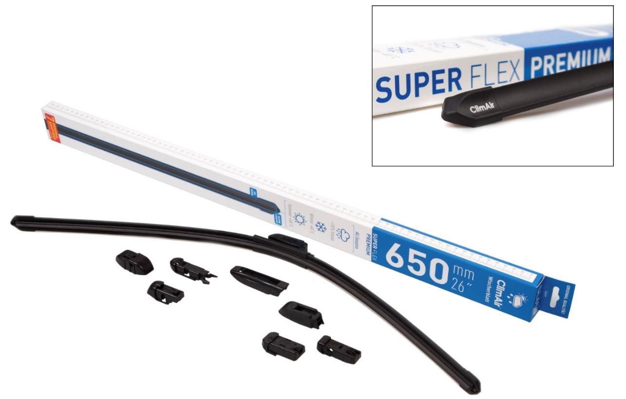 фото Щетка стеклоочистителя adapter kit climair super flex premium 26" (650mm), 7 переходников