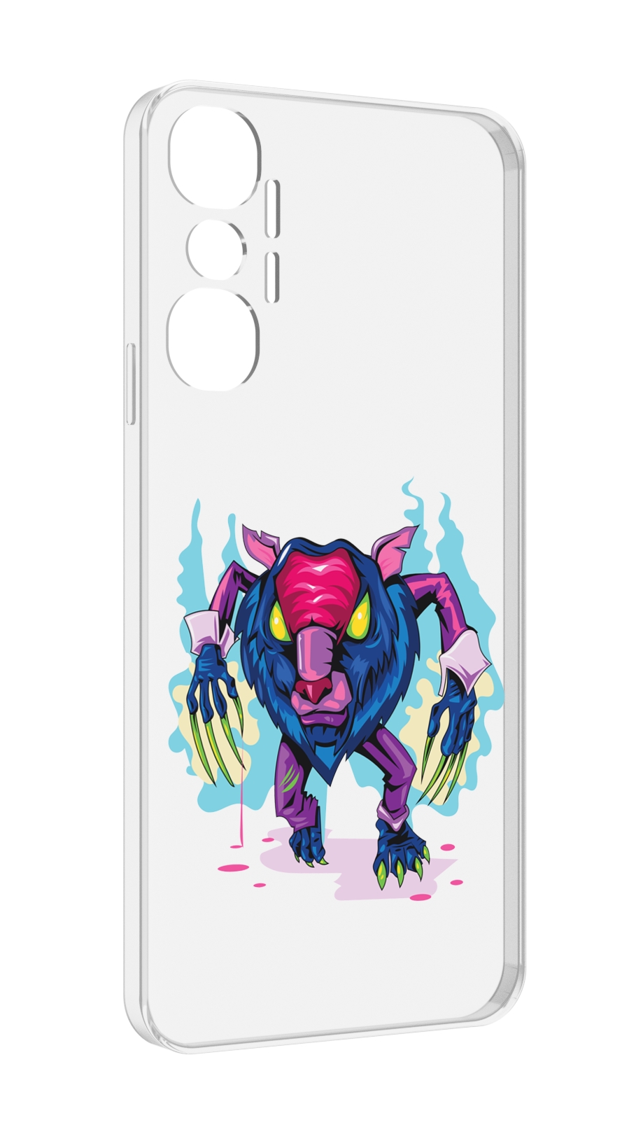 

Чехол MyPads фиолетовая-россомаха для Infinix Hot 20 4G, Прозрачный, Tocco