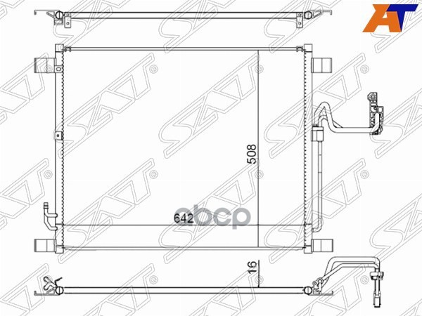 

SAT Радиатор кондиционера INFINITI EX35/FX35 06-