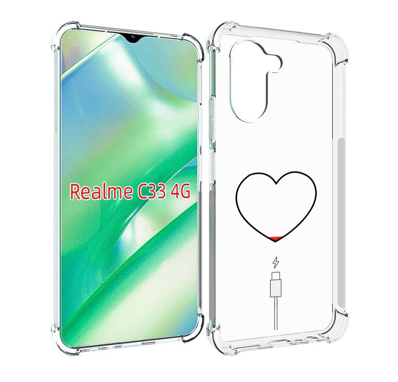 

Чехол MyPads зарядка-сердца для Realme C33 4G, Прозрачный, Tocco