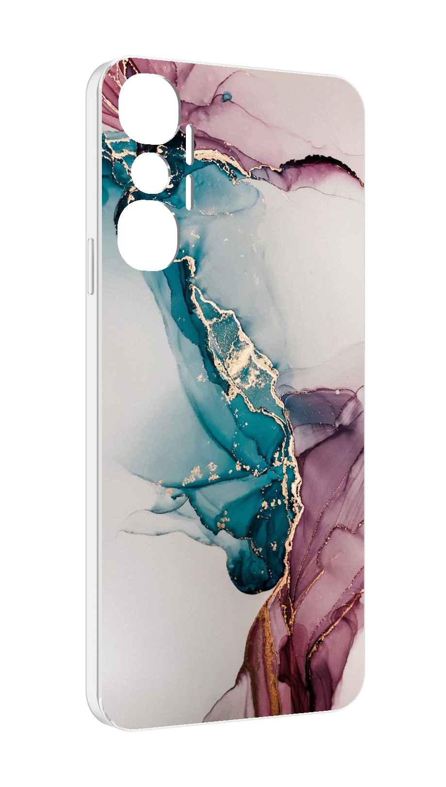

Чехол MyPads фиолетовый синий краски для Infinix Hot 20 4G, Прозрачный, Tocco