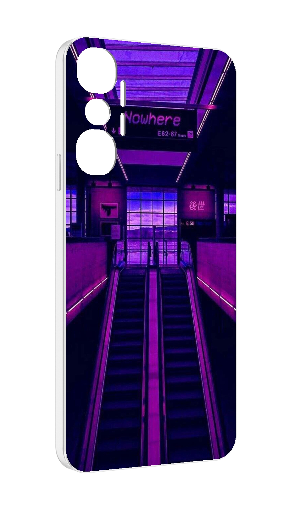 

Чехол MyPads фиолетовый эскалатор для Infinix Hot 20 4G, Прозрачный, Tocco