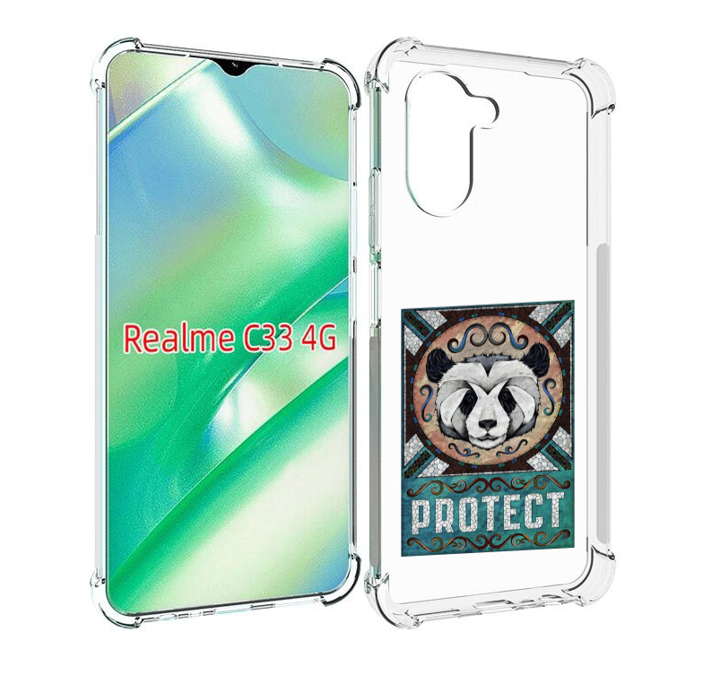 

Чехол MyPads защита панды для Realme C33 4G, Прозрачный, Tocco
