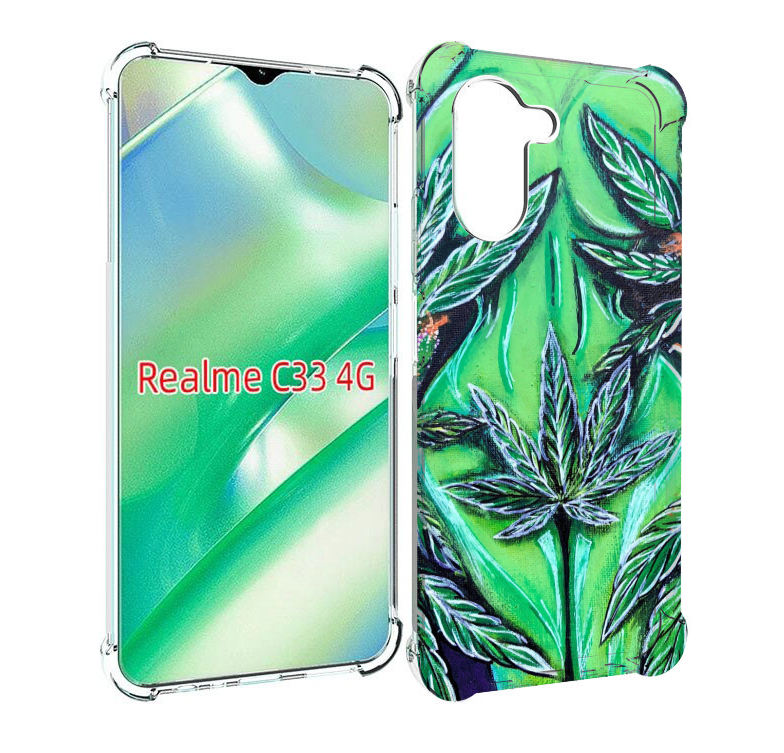 

Чехол MyPads зеленая девушка для Realme C33 4G, Прозрачный, Tocco