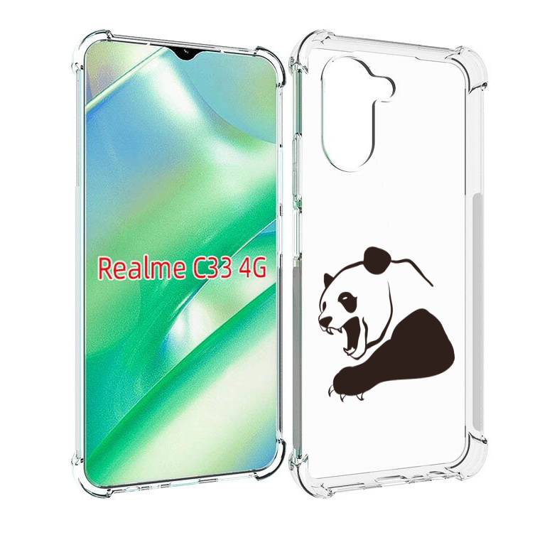 

Чехол MyPads злая-панда для Realme C33 4G, Прозрачный, Tocco