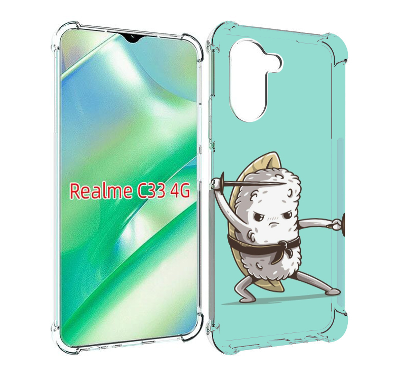 

Чехол MyPads злой суши детский для Realme C33 4G, Прозрачный, Tocco