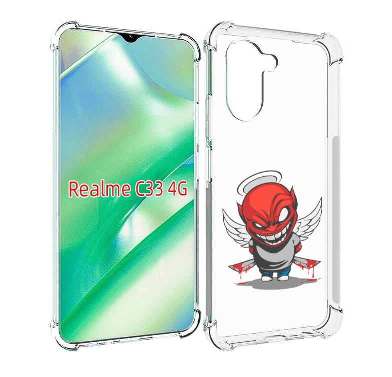 

Чехол MyPads злой-ангел для Realme C33 4G, Прозрачный, Tocco