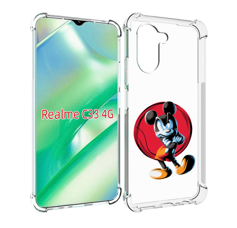 

Чехол MyPads злой-микки для Realme C33 4G, Прозрачный, Tocco