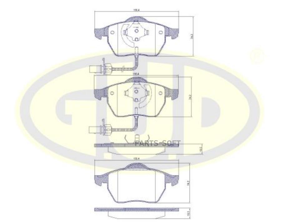 

Тормозные колодки G.U.D. передние GBP880105