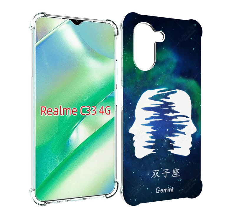 

Чехол MyPads знак зодиака близнецы 6 для Realme C33 4G, Прозрачный, Tocco