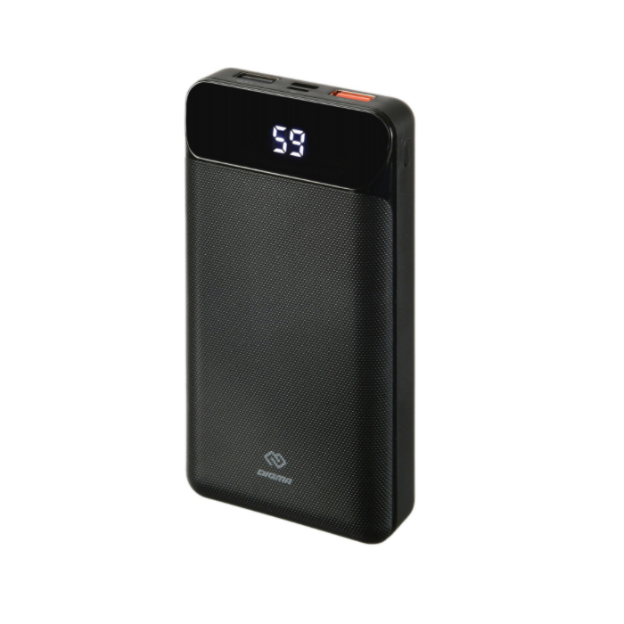 фото Мобильный аккумулятор digma power delivery dg-20000-pl-bk li-pol 20000mah black 2xusb