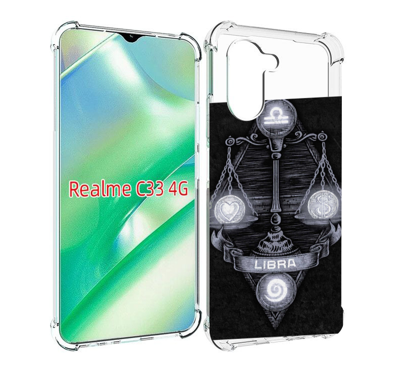 

Чехол MyPads знак зодиака весы 2 для Realme C33 4G, Прозрачный, Tocco