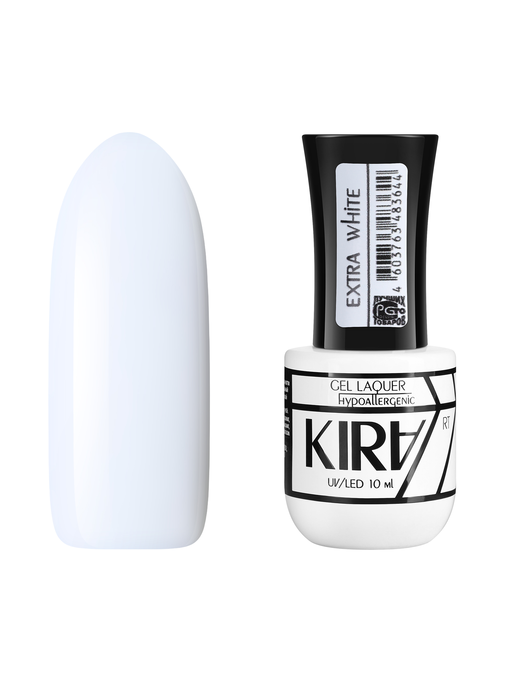 фото Гель-лак kira extra white