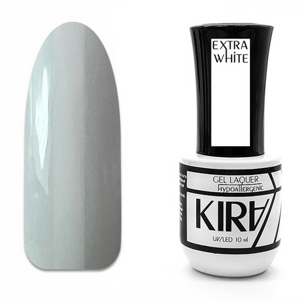 фото Гель-лак kira extra white