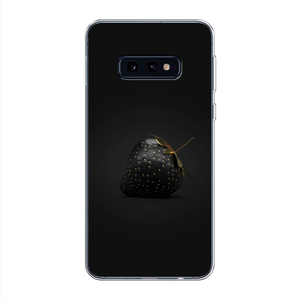 фото Силиконовый чехол "черная клубника" на samsung galaxy s10e awog