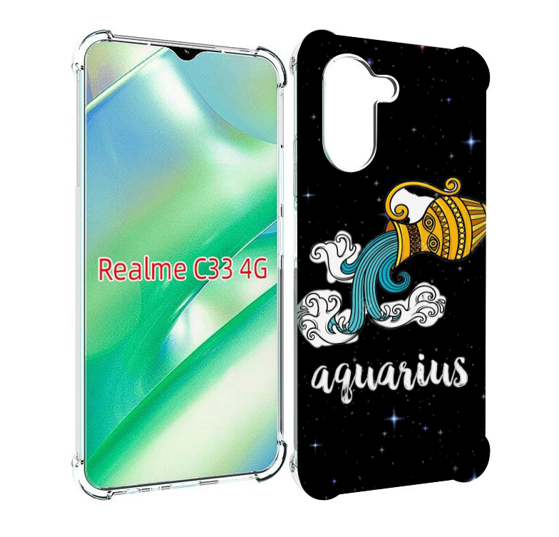 

Чехол MyPads знак зодиака водолеи 2 для Realme C33 4G, Прозрачный, Tocco