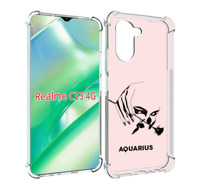 

Чехол MyPads знак зодиака водолеи 3 для Realme C33 4G, Прозрачный, Tocco