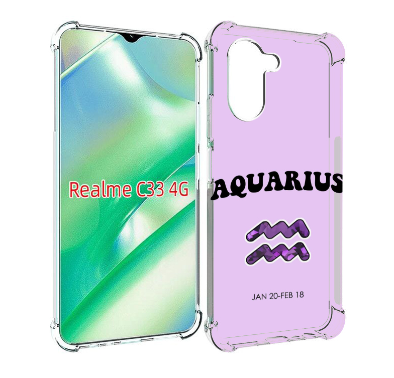 

Чехол MyPads знак зодиака водолеи 4 для Realme C33 4G, Прозрачный, Tocco