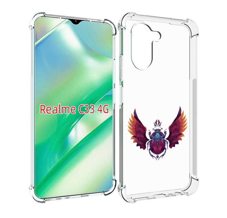 

Чехол MyPads алмазный скоробей для Realme C33 4G, Прозрачный, Tocco