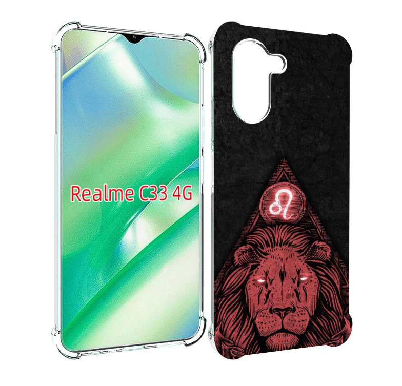 

Чехол MyPads знак зодиака лев 4 для Realme C33 4G, Прозрачный, Tocco