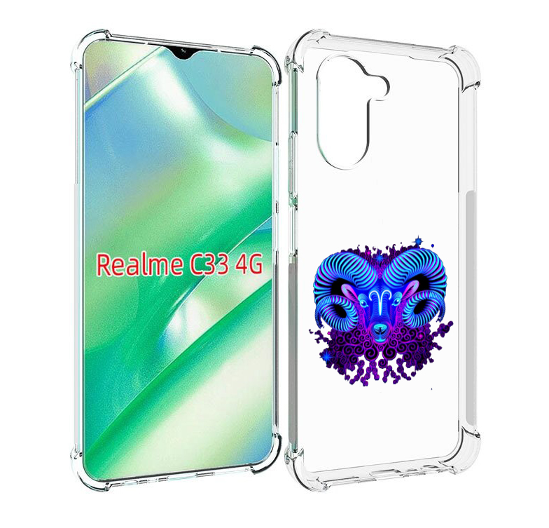 

Чехол MyPads знак зодиака овен 2 для Realme C33 4G, Прозрачный, Tocco