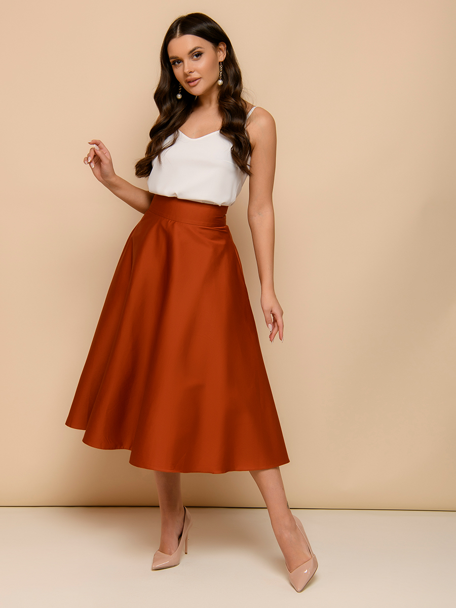 

Юбка женская 1001dress 0112010-02004DB оранжевая 48, 0112010-02004