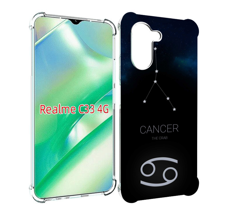 

Чехол MyPads знак зодиака рак 2 для Realme C33 4G, Прозрачный, Tocco