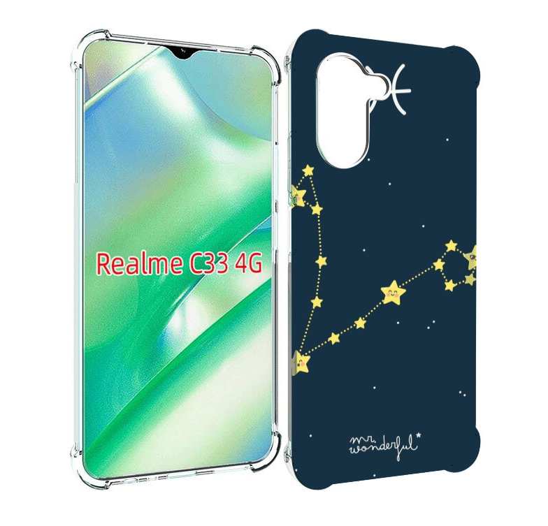 

Чехол MyPads знак зодиака рыбы 1 для Realme C33 4G, Прозрачный, Tocco