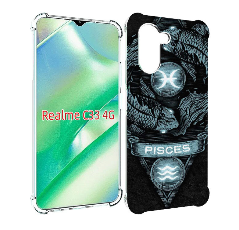 

Чехол MyPads знак зодиака рыбы 4 для Realme C33 4G, Прозрачный, Tocco