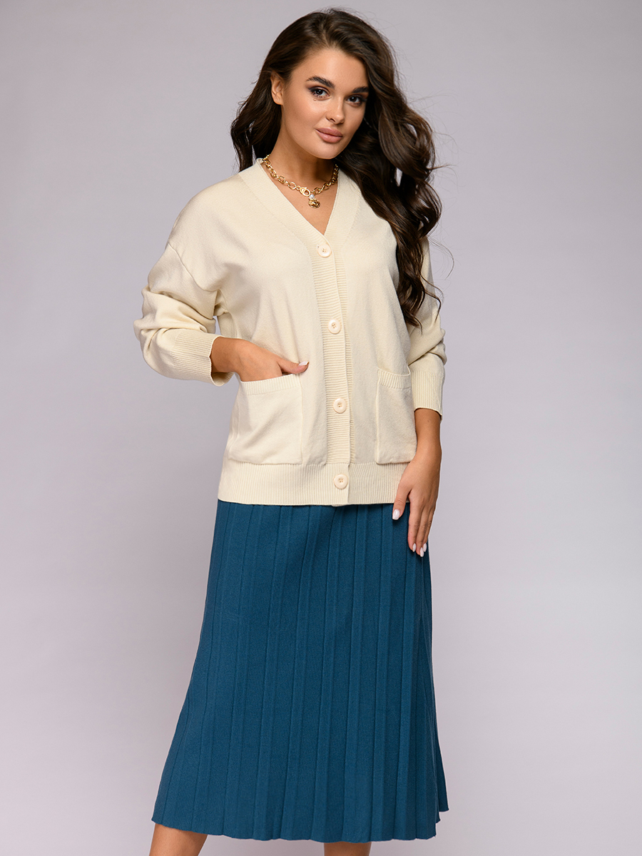 

Юбка женская 1001dress 0122010-30082BG голубая 46, 0122010-30082
