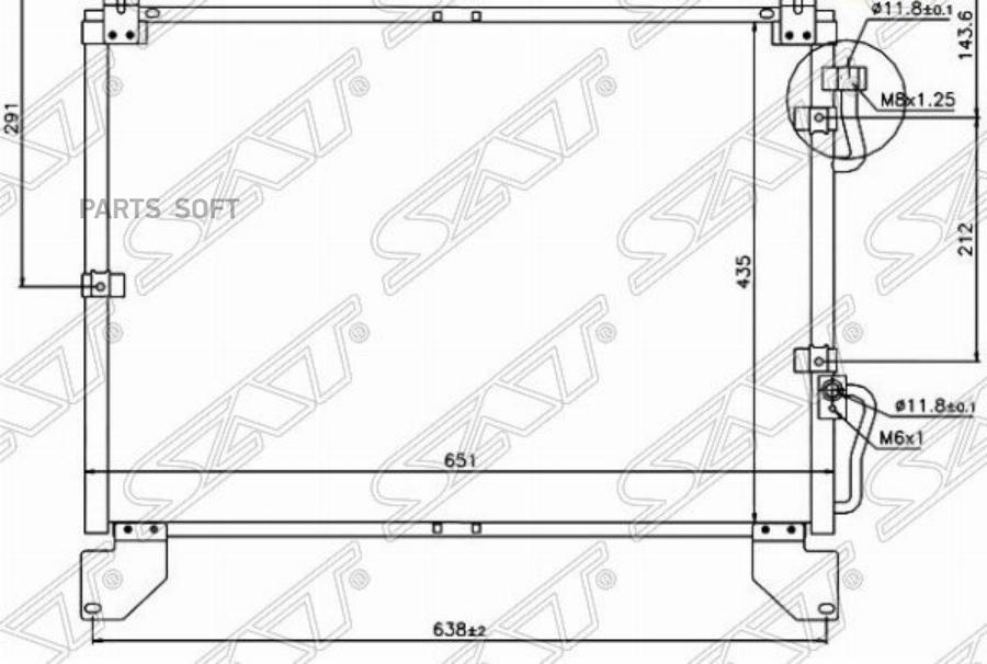 

SAT Радиатор кондиционера SSANGYONG REXTON I 02-
