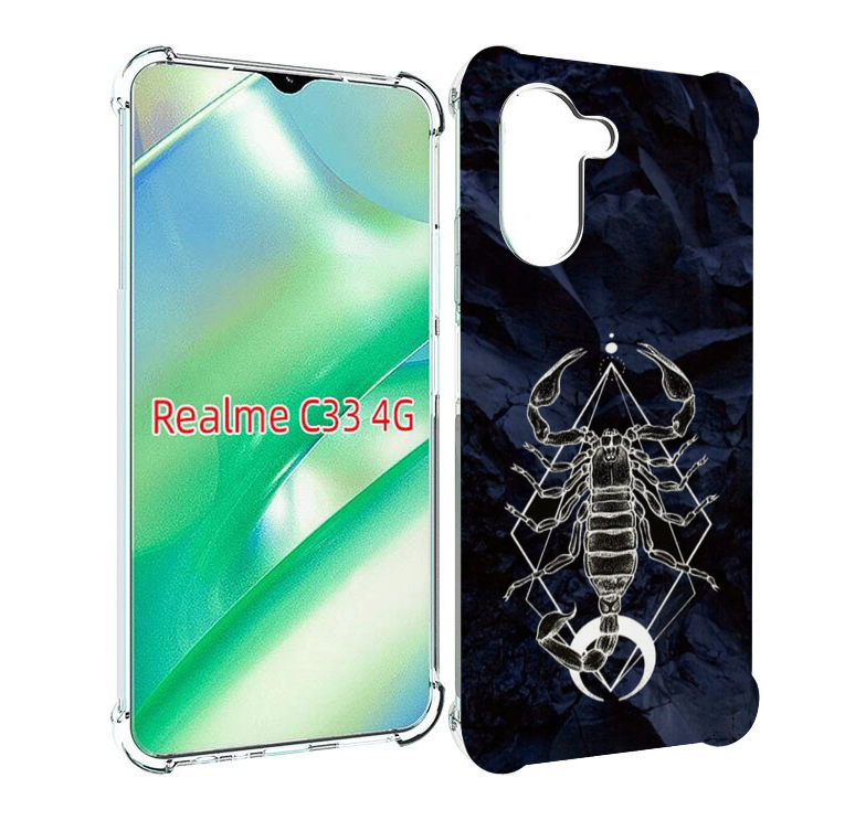 

Чехол MyPads знак зодиака скорпион 3 для Realme C33 4G, Прозрачный, Tocco