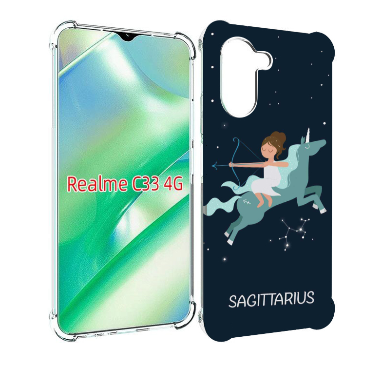 

Чехол MyPads знак зодиака стрелец 5 для Realme C33 4G, Прозрачный, Tocco
