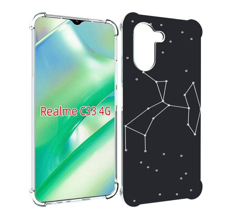 

Чехол MyPads знак зодиака стрелец 6 для Realme C33 4G, Прозрачный, Tocco