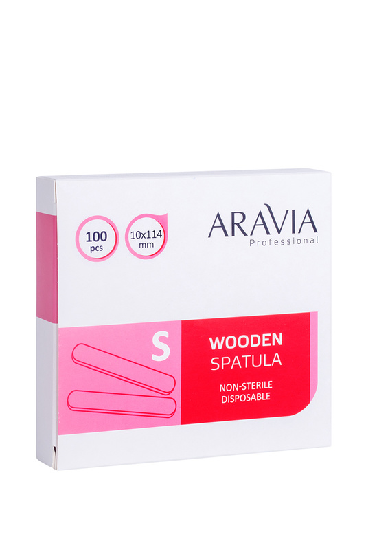 Шпатели деревянные Aravia Professional р-р S 10х114 мм, 100шт aravia professional шпатели деревянные одноразовые 100 шт уп