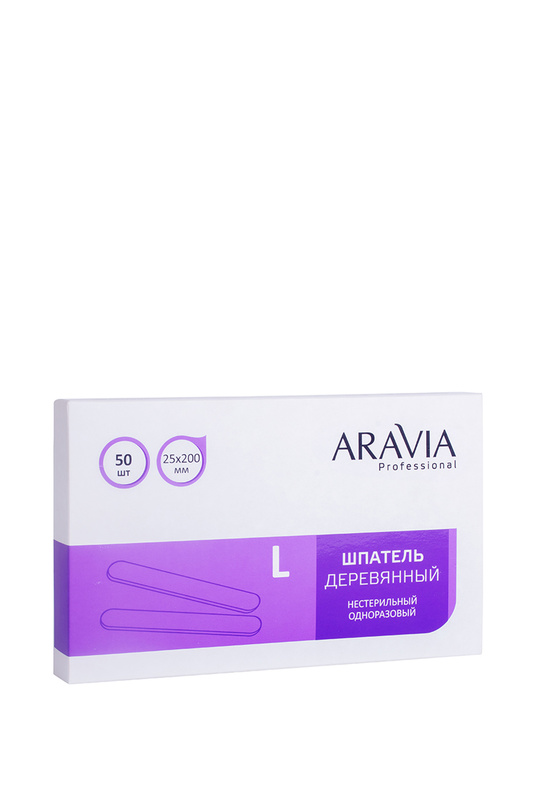 фото Шпатели деревянные aravia professional р-р l 50 шт