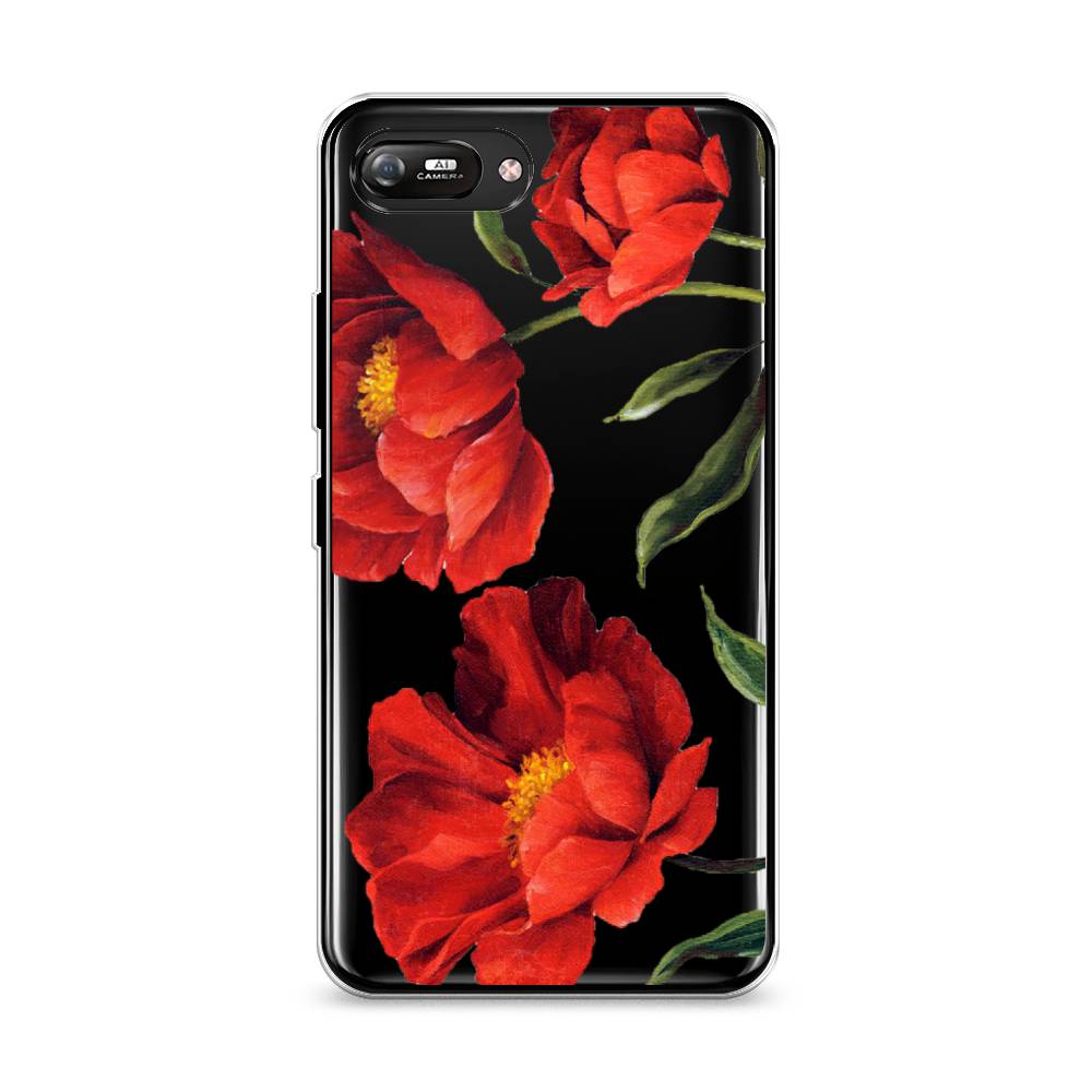 

Чехол Awog на Itel A25/A35 "Красные маки", Разноцветный