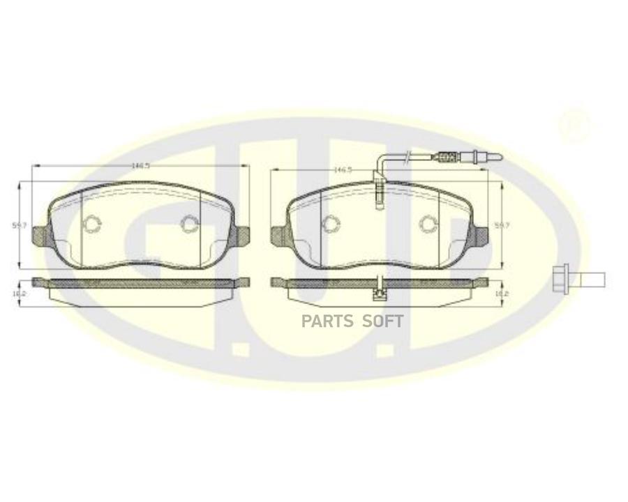 

Тормозные колодки G.U.D. передние GBP087912
