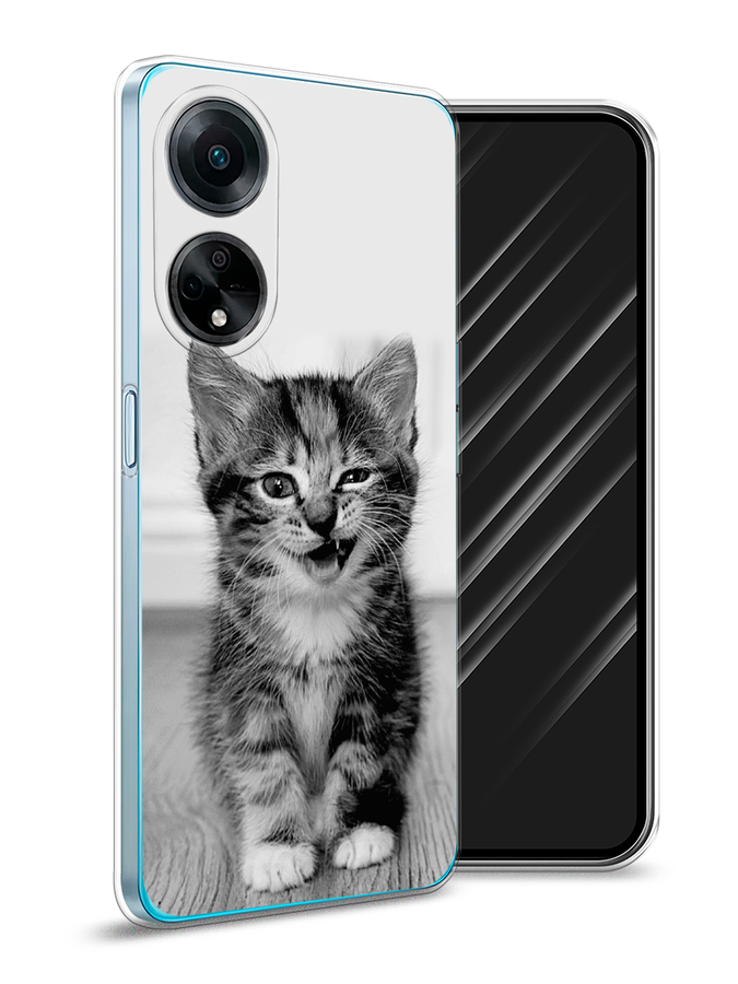

Чехол Awog на Oppo A98 "Подмигивающий котенок", Черный;серый, 2514450-1