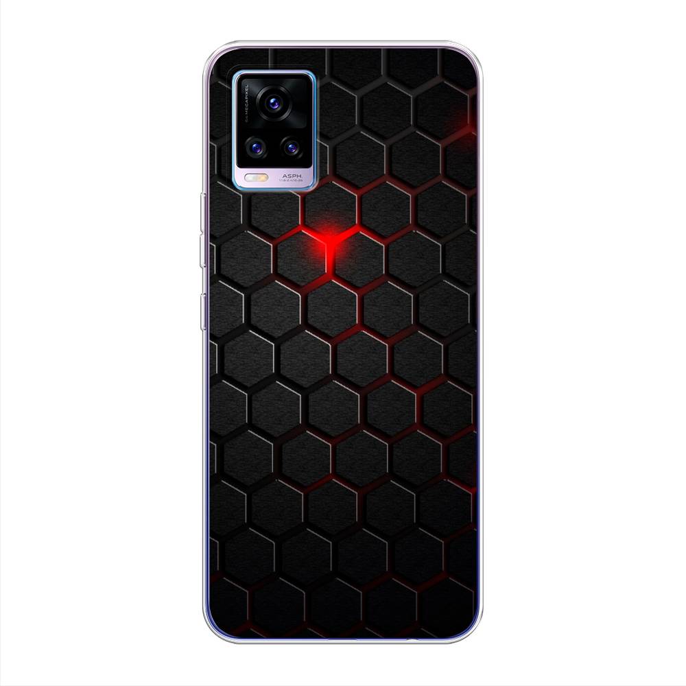 

Чехол Awog "Фон соты красные" для Vivo V20, Разноцветный, 263350-3