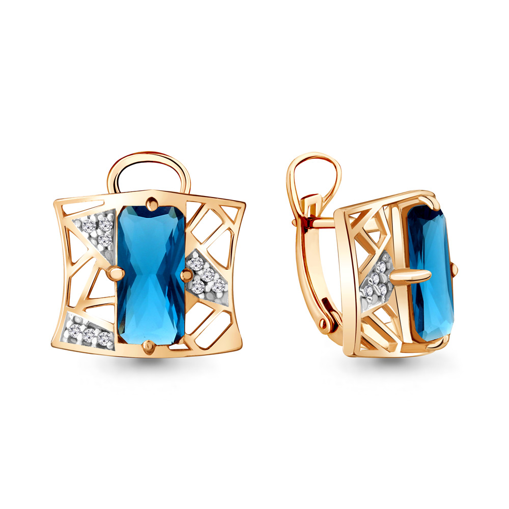 

Серьги из серебра с топазом Aquamarine 4479493А_925_з, 4479493А_925_з