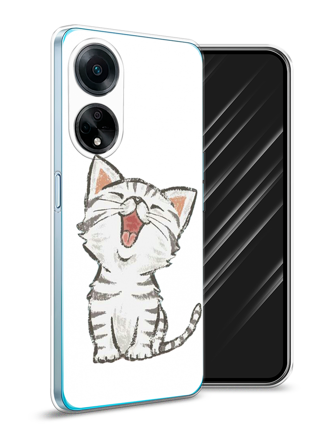 

Чехол Awog на Oppo A98 "Котенок рисованный", Серый;белый, 2514450-1