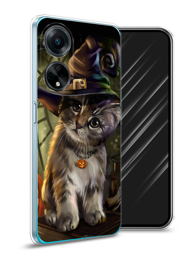 

Чехол Awog на Oppo A98 "Кот на Хэллоуин", Зеленый;серый, 2514450-2