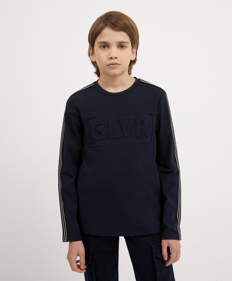 

Футболка синяя с длинным рукавом Gulliver 221GSBJC1207 р.140, 221GSBJC1207