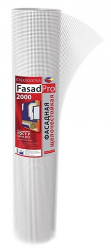

Сетка стеклотканевая для фасадных работ FasadPro 2000 165г/м2 4мм*5мм 50м ГОСТ *1