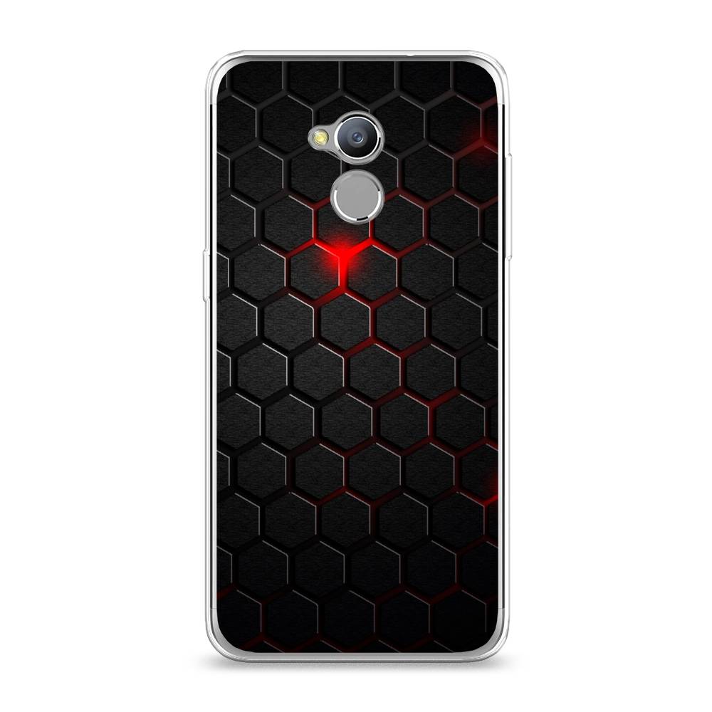 

Чехол Awog на ZTE Blade V7 Lite / ЗТЕ Блэйд V7 Lite "Фон соты красные", 130450-3