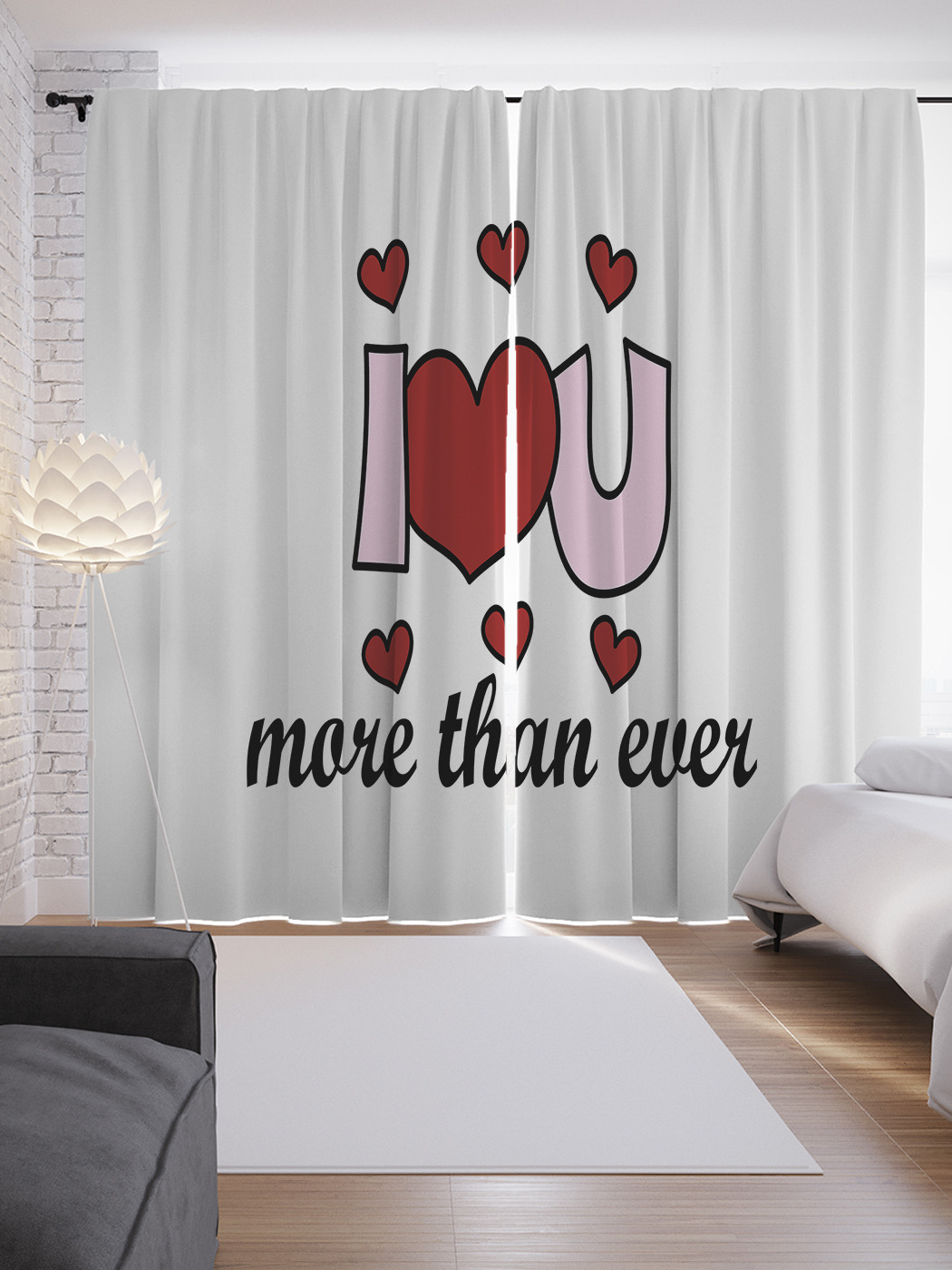 

Шторы JoyArty с фотопечатью "Любовь навсегда" из сатена, 290х265 см, Любовь навсегда