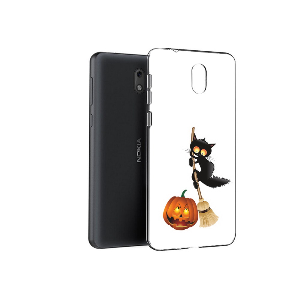 

Чехол MyPads Tocco для Nokia 2.1 хэлуинский котик (PT114269.92.667), Прозрачный, Tocco