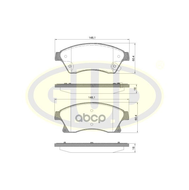 

Колодки Пер Opl Astra H 06-/J 09-/Mokka 12-/Chv Cruze 09-/Aveo/Orlando 11- G.U.D арт. GBP1