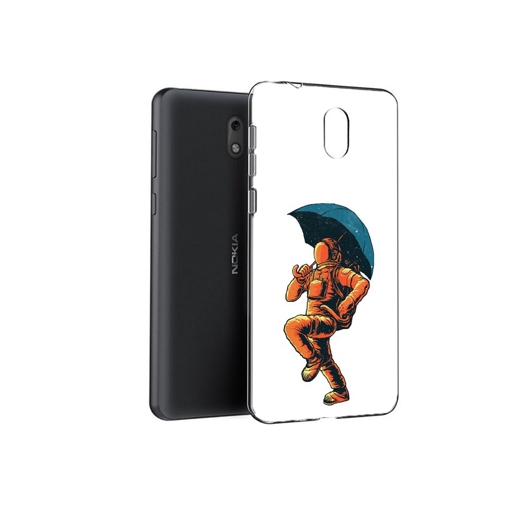 

Чехол MyPads Tocco для Nokia 2.1 шагающий космонавт с зонтом (PT114269.92.695), Прозрачный, Tocco